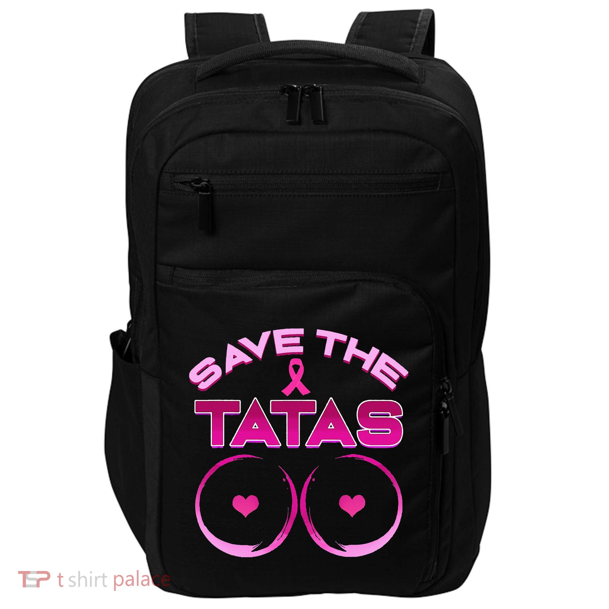 Save The Tatas Pink Ribbon Impact Tech Backpack