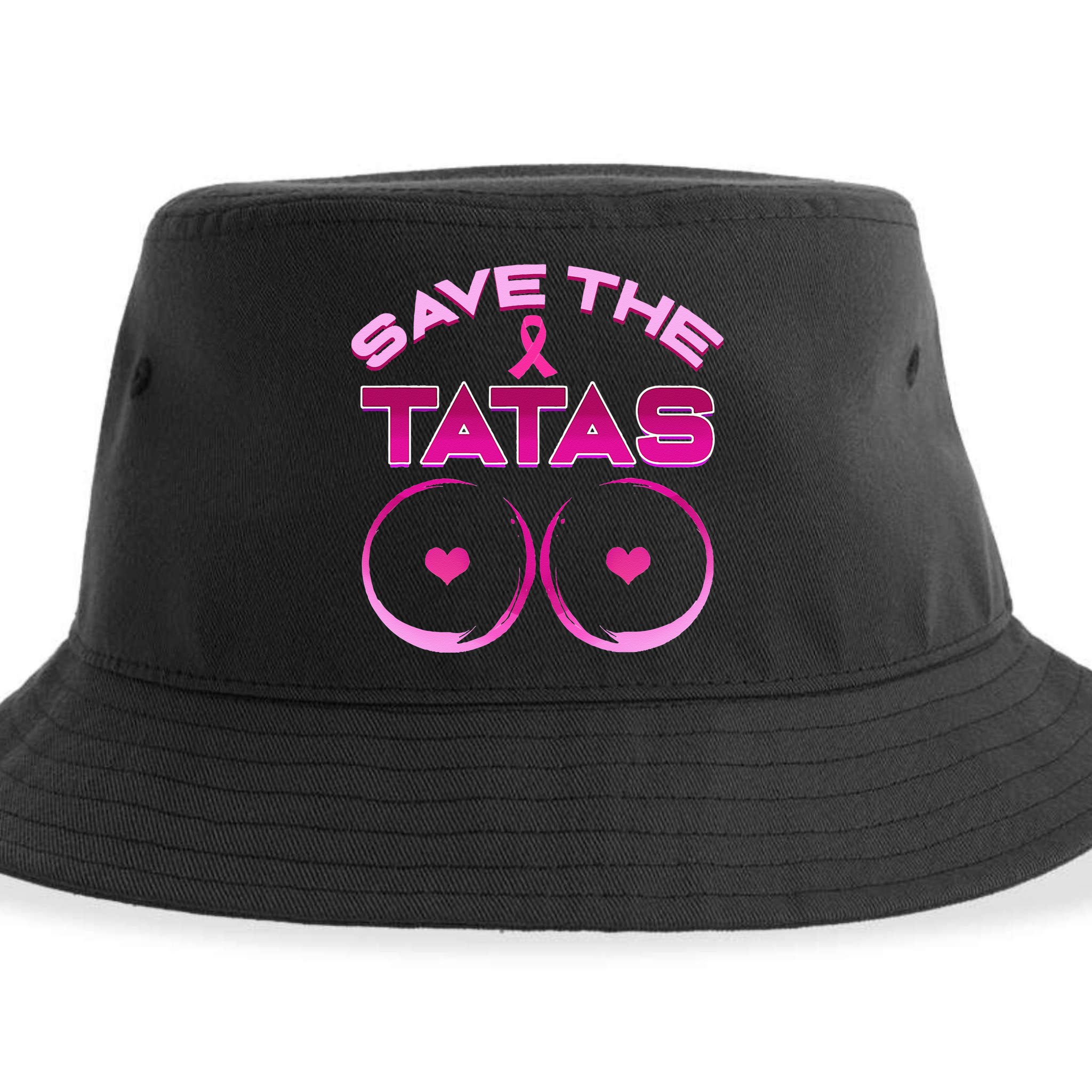 Save The Tatas Pink Ribbon Sustainable Bucket Hat
