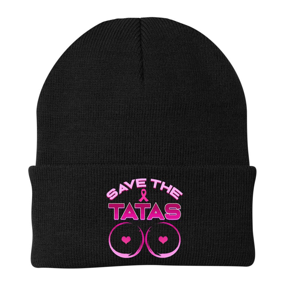 Save The Tatas Pink Ribbon Beanie