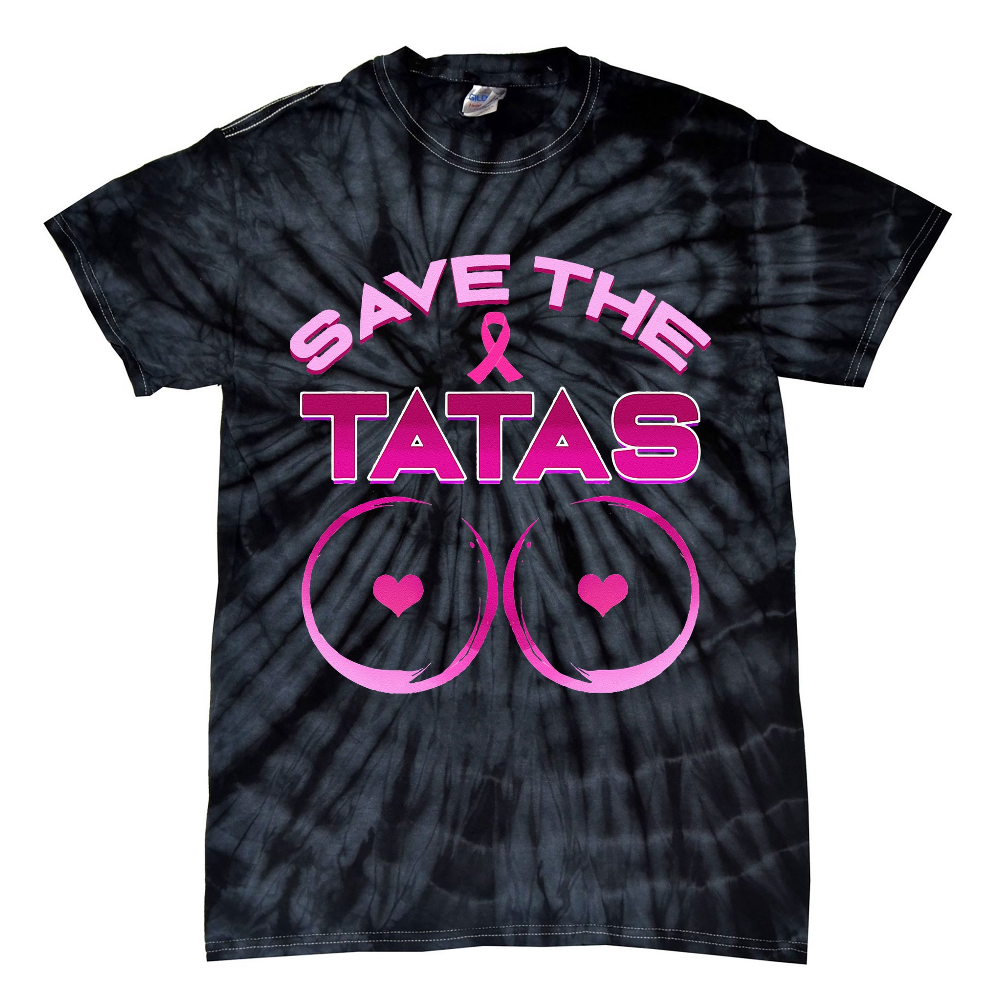 Save The Tatas Pink Ribbon Tie-Dye T-Shirt