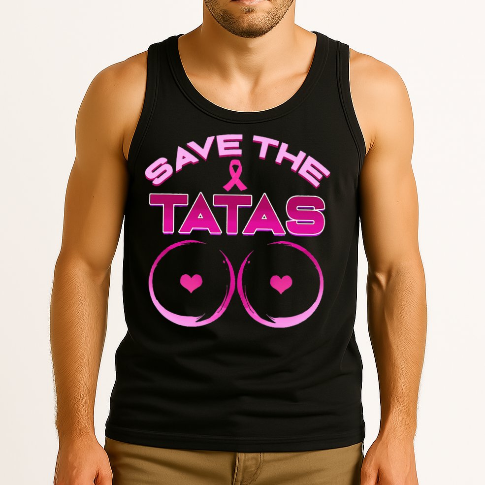 Save The Tatas Pink Ribbon Tank Top