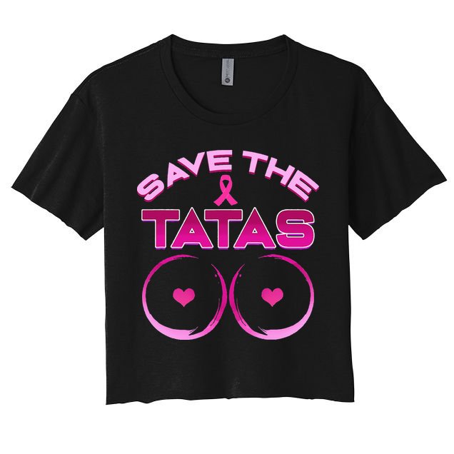 Save The Tatas Pink Ribbon Crop Top