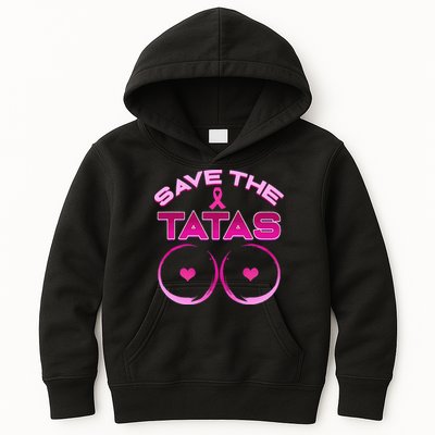 Save The Tatas Pink Ribbon Kids Hoodie