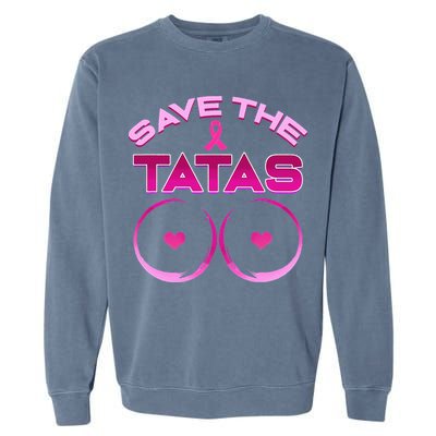 Save The Tatas Pink Ribbon Garment-Dyed Sweatshirt