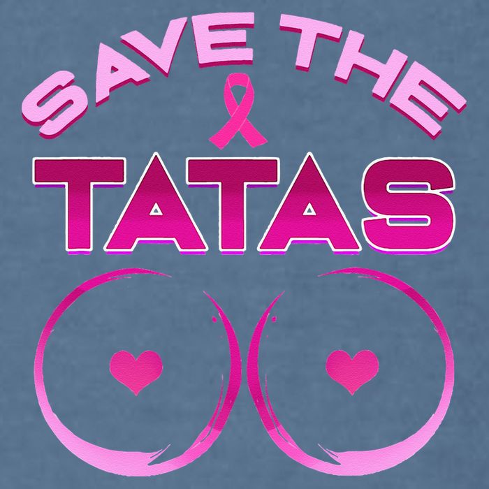 Save The Tatas Pink Ribbon Garment-Dyed Sweatshirt