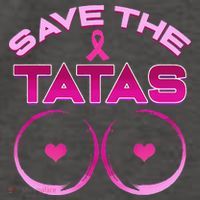 Save The Tatas Pink Ribbon Vector Backpack
