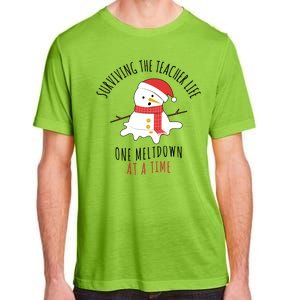 Surviving The Teacher Life One Meltdown At A Time Adult ChromaSoft Performance T-Shirt