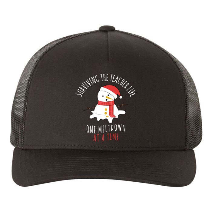 Surviving The Teacher Life One Meltdown At A Time Yupoong Adult 5-Panel Trucker Hat