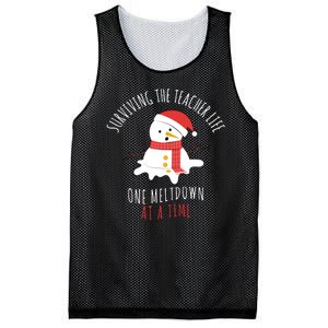 Surviving The Teacher Life One Meltdown At A Time Mesh Reversible Basketball Jersey Tank