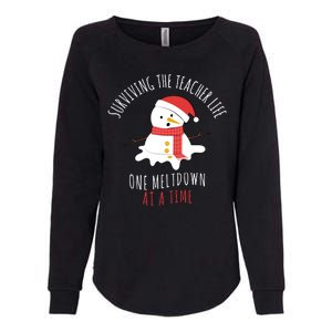 Surviving The Teacher Life One Meltdown At A Time Womens California Wash Sweatshirt