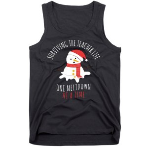 Surviving The Teacher Life One Meltdown At A Time Tank Top