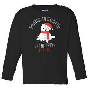 Surviving The Teacher Life One Meltdown At A Time Toddler Long Sleeve Shirt