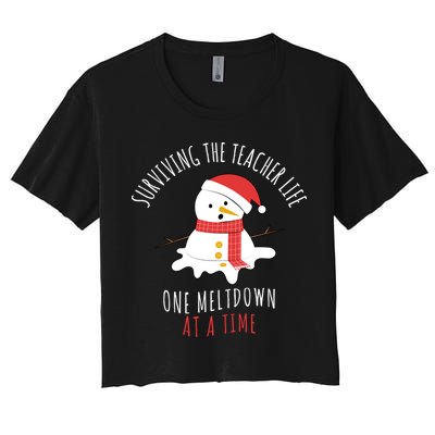 Surviving The Teacher Life One Meltdown At A Time Crop Top