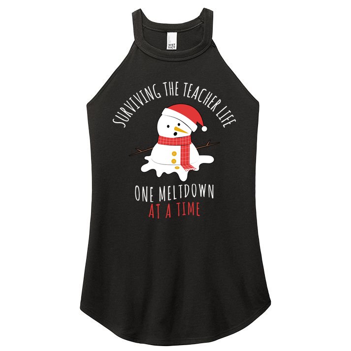Surviving The Teacher Life One Meltdown At A Time Women's Perfect Tri Rocker Tank
