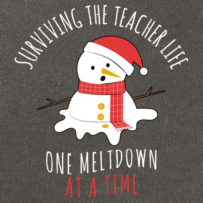 Surviving The Teacher Life One Meltdown At A Time Cotton Canvas Backpack