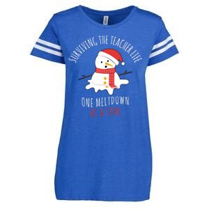 Surviving The Teacher Life One Meltdown At A Time Enza Ladies Jersey Football T-Shirt