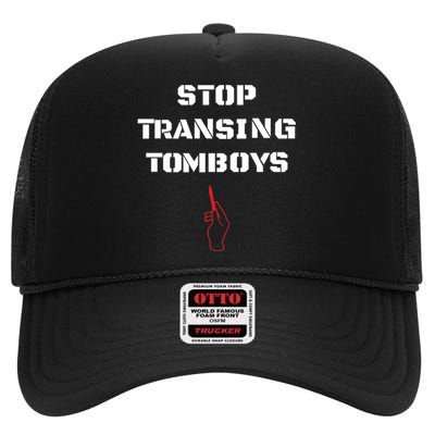 Stop Transing Tomboys High Crown Mesh Back Trucker Hat