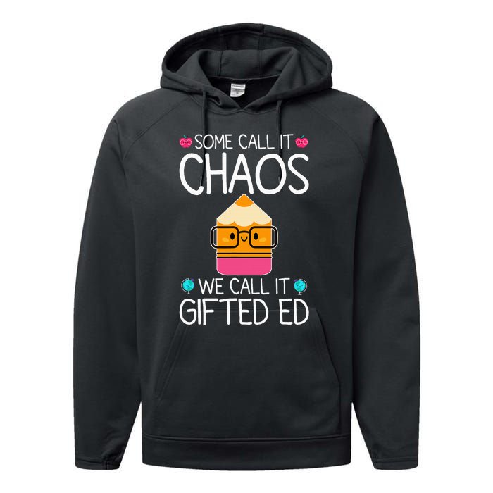 School Teacher Team Student Chaos Team Performance Fleece Hoodie