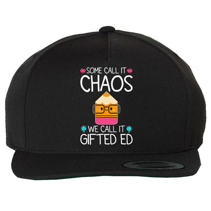 School Teacher Team Student Chaos Team Wool Snapback Cap