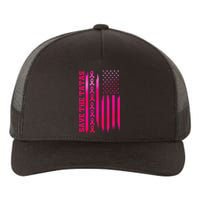 Save The Tatas American Flag Fighting Breast Cancer Yupoong Adult 5-Panel Trucker Hat