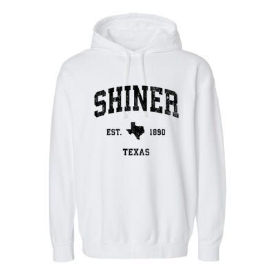 Shiner Texas Tx Vintage Athletic Sports Garment-Dyed Fleece Hoodie