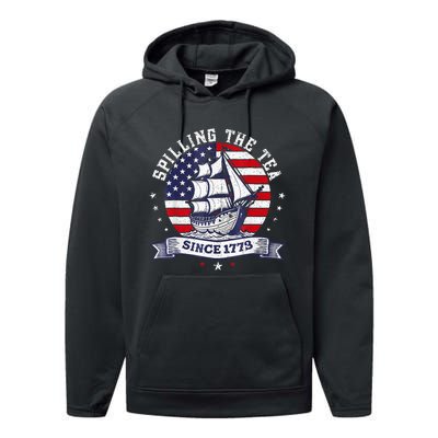 Spilling The Tea Since 1773 History Teacher Performance Fleece Hoodie