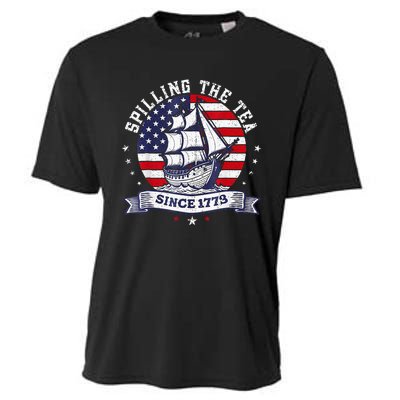 Spilling The Tea Since 1773 History Teacher Cooling Performance Crew T-Shirt