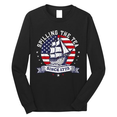 Spilling The Tea Since 1773 History Teacher Long Sleeve Shirt