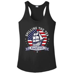 Spilling The Tea Since 1773 History Teacher Ladies PosiCharge Competitor Racerback Tank