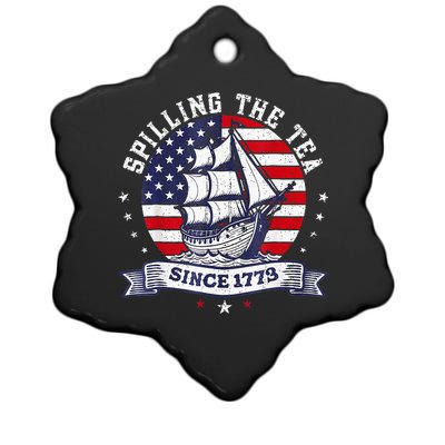 Spilling The Tea Since 1773 History Teacher Ceramic Star Ornament