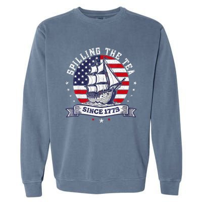 Spilling The Tea Since 1773 History Teacher Garment-Dyed Sweatshirt