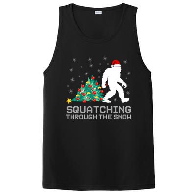 Squatching Through The Snow Bigfoot Christmas Sasquatch Great Gift PosiCharge Competitor Tank