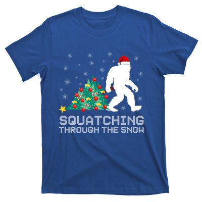 Squatching Through The Snow Bigfoot Christmas Sasquatch Great Gift T-Shirt