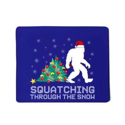 Squatching Through The Snow Bigfoot Christmas Sasquatch Great Gift Mousepad