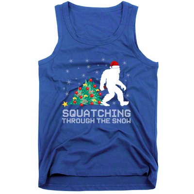 Squatching Through The Snow Bigfoot Christmas Sasquatch Great Gift Tank Top