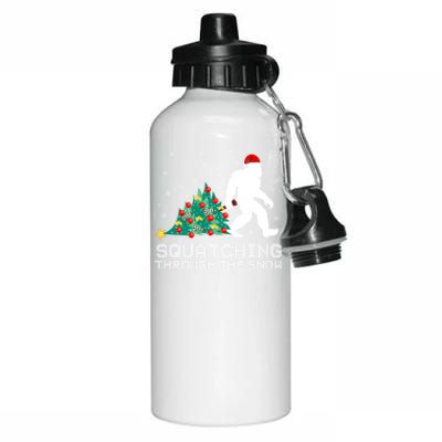 Squatching Through The Snow Bigfoot Christmas Sasquatch Great Gift Aluminum Water Bottle