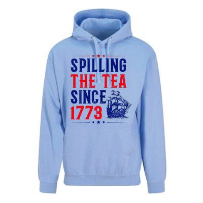 Spilling The Tea Since 1773 4th Of July Unisex Surf Hoodie