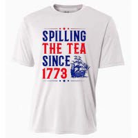 Spilling The Tea Since 1773 4th Of July Cooling Performance Crew T-Shirt