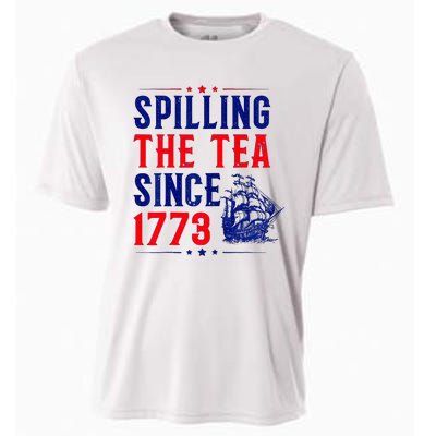 Spilling The Tea Since 1773 4th Of July Cooling Performance Crew T-Shirt