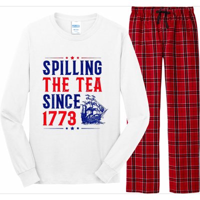 Spilling The Tea Since 1773 4th Of July Long Sleeve Pajama Set