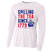 Spilling The Tea Since 1773 4th Of July Cooling Performance Long Sleeve Crew