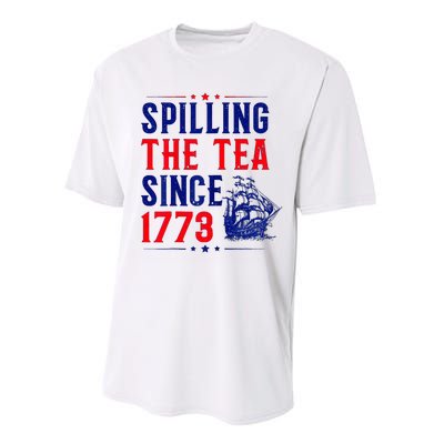 Spilling The Tea Since 1773 4th Of July Performance Sprint T-Shirt