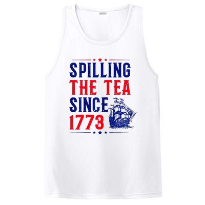 Spilling The Tea Since 1773 4th Of July PosiCharge Competitor Tank