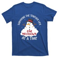 Surviving The Teacher Life One Meltdown At A Time Christmas Cute Gift T-Shirt