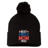 Sea Turtle Tortoise Mom Best Turtle Mom Ever Pom Pom 12in Knit Beanie