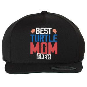 Sea Turtle Tortoise Mom Best Turtle Mom Ever Wool Snapback Cap