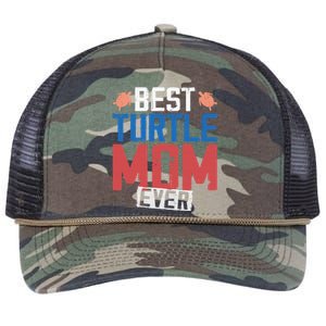 Sea Turtle Tortoise Mom Best Turtle Mom Ever Retro Rope Trucker Hat Cap