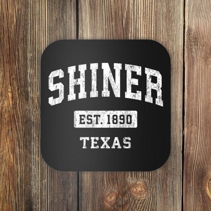 Shiner Texas Tx Vintage Sports Established Design Coaster