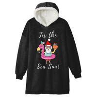 Santa Tis the SeaSun Christmas in July Tee Plussize Hooded Wearable Blanket