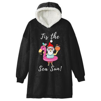 Santa Tis the SeaSun Christmas in July Tee Plussize Hooded Wearable Blanket